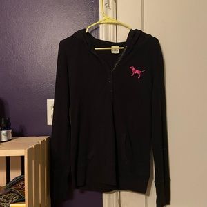 VS Pink thermal hooded shirt